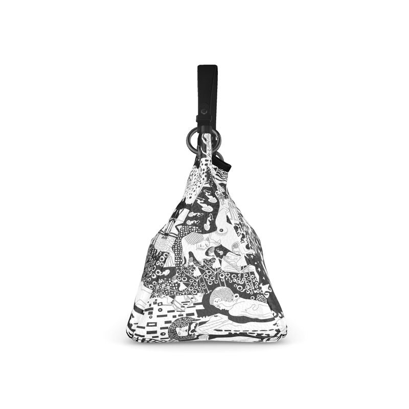 Leather Slouch Bag Klimt Rave B&W