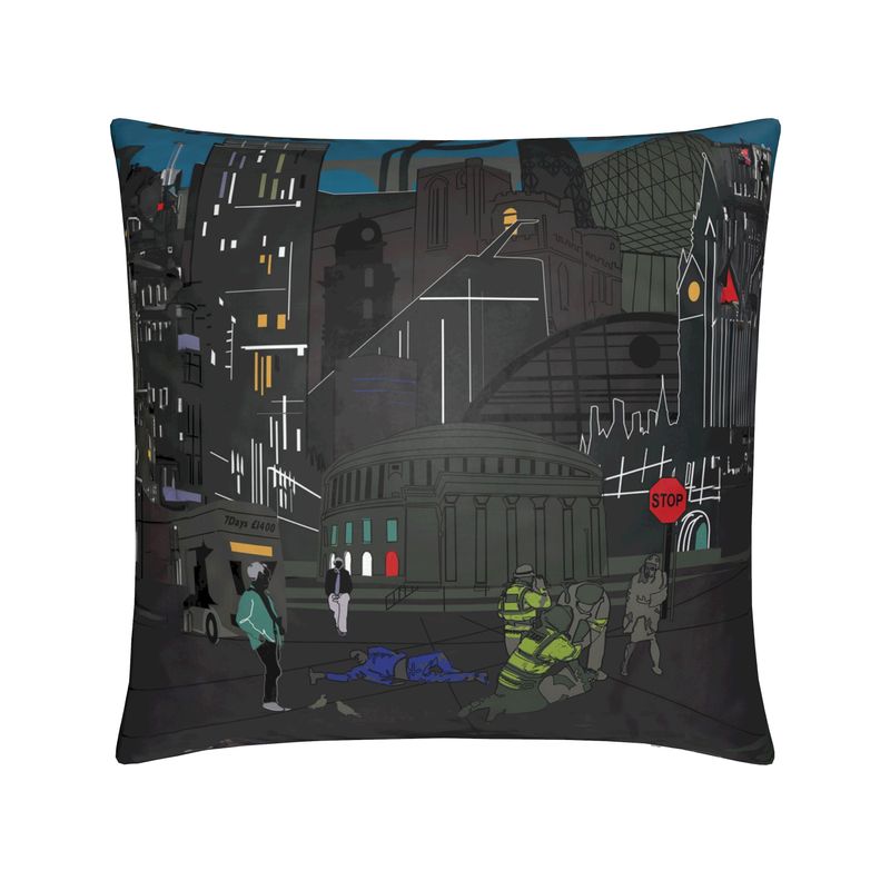 Manchester Alternative Cushion – Reversible Night/Day (40×40 cm, Velve